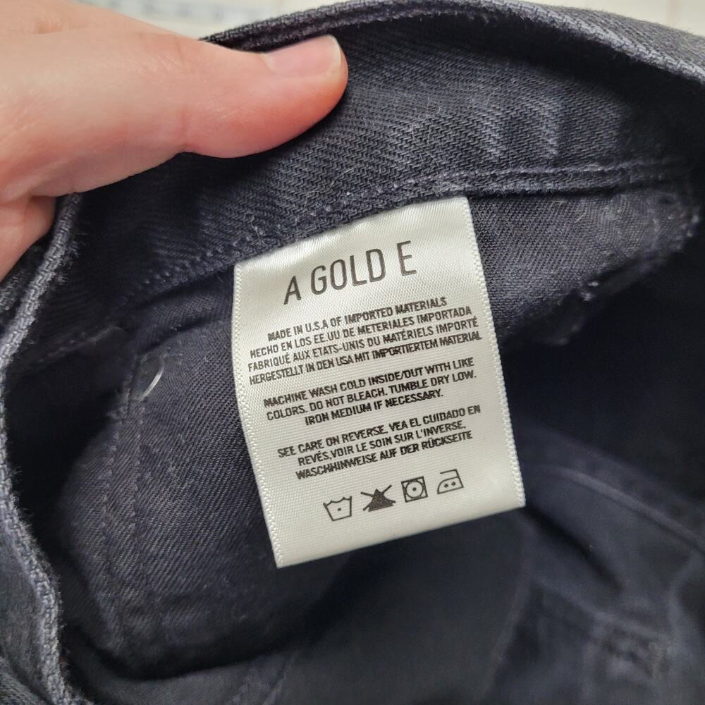 Agolde 90s midrise loose fit black jeans ripped distressed audio - Picture 9 of 12